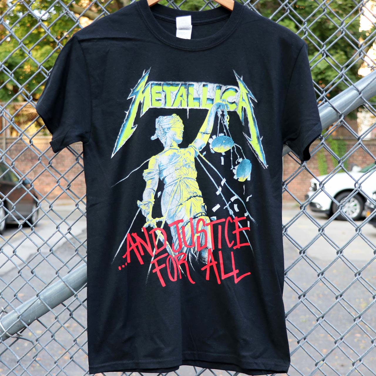 Metallica One And Justice For All Maglietta Ufficiale Lars Ulrich – Unisex, 100% Cotone, Preteinta, Taglie S-XXL - 3