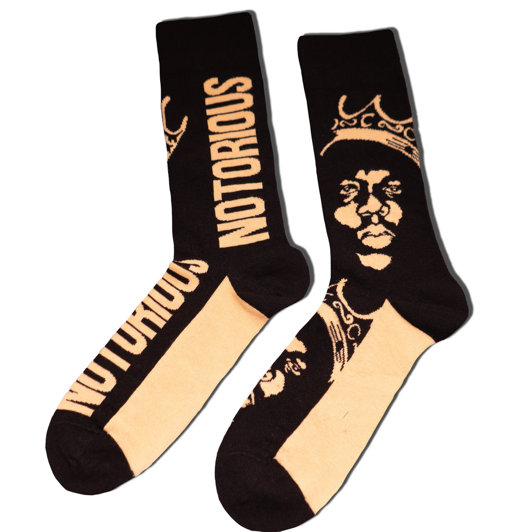 Biggie Smalls Gold Crown Socks