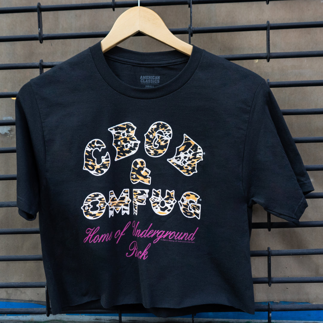 CBGB Leopard Logo Ladies Crop