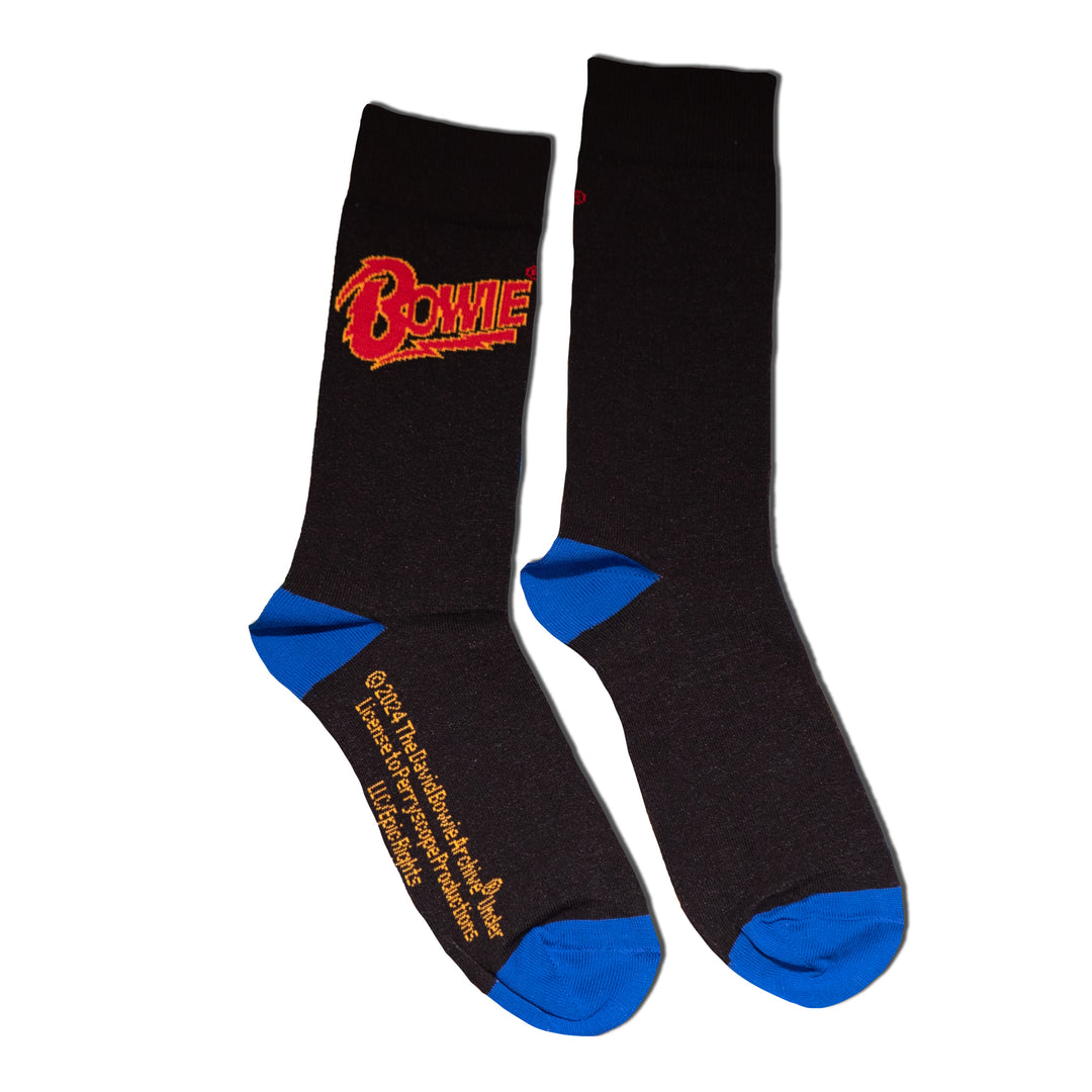 David Bowie Logo Blue Socks