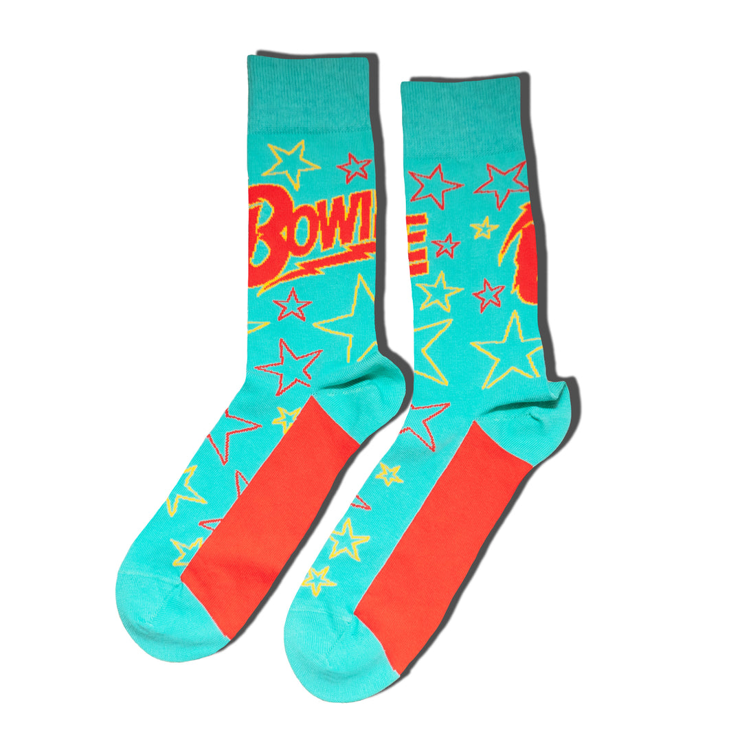 David Bowie Stars Outline Socks