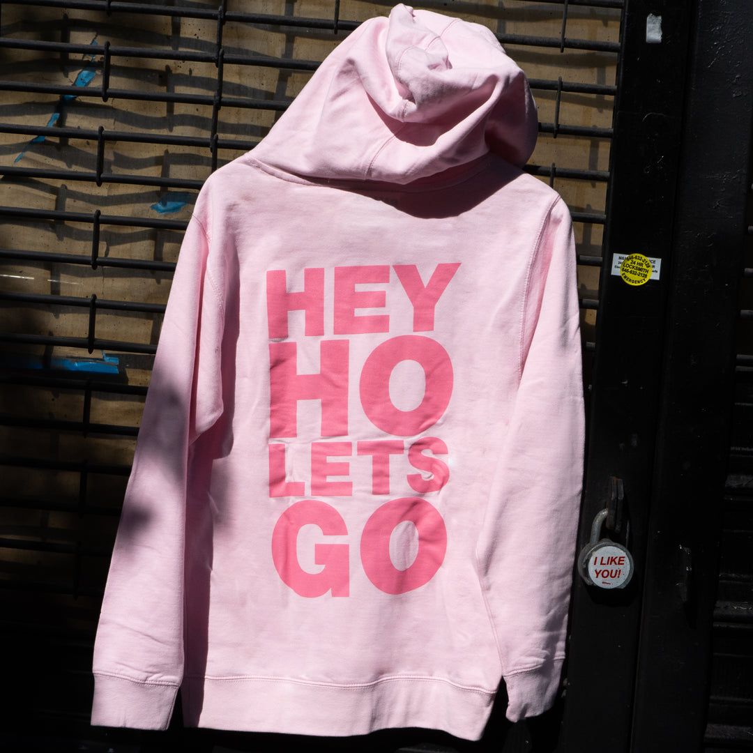 Ramones Hey Ho Pink Hoodie