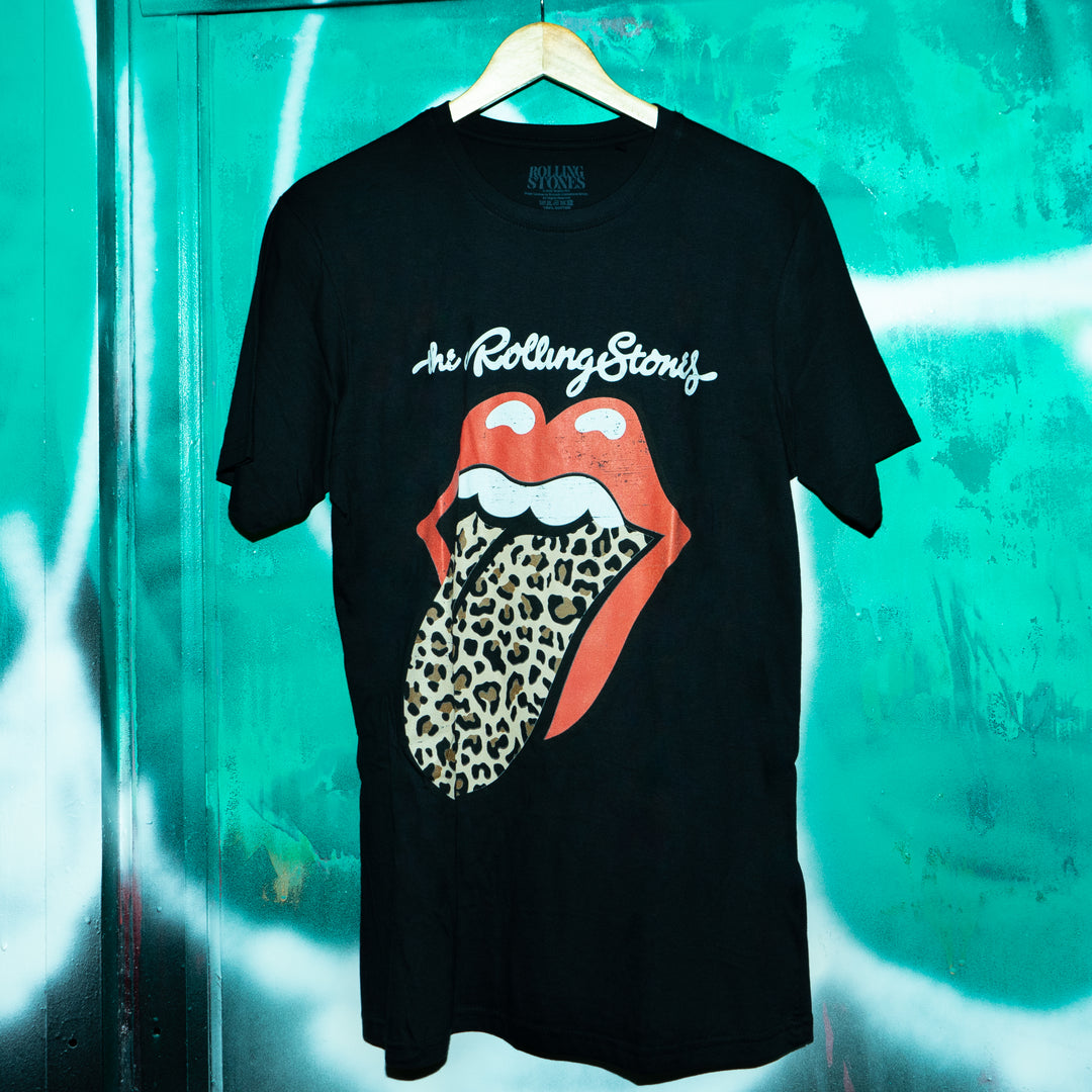 Rolling Stones Leopard Tongue Black