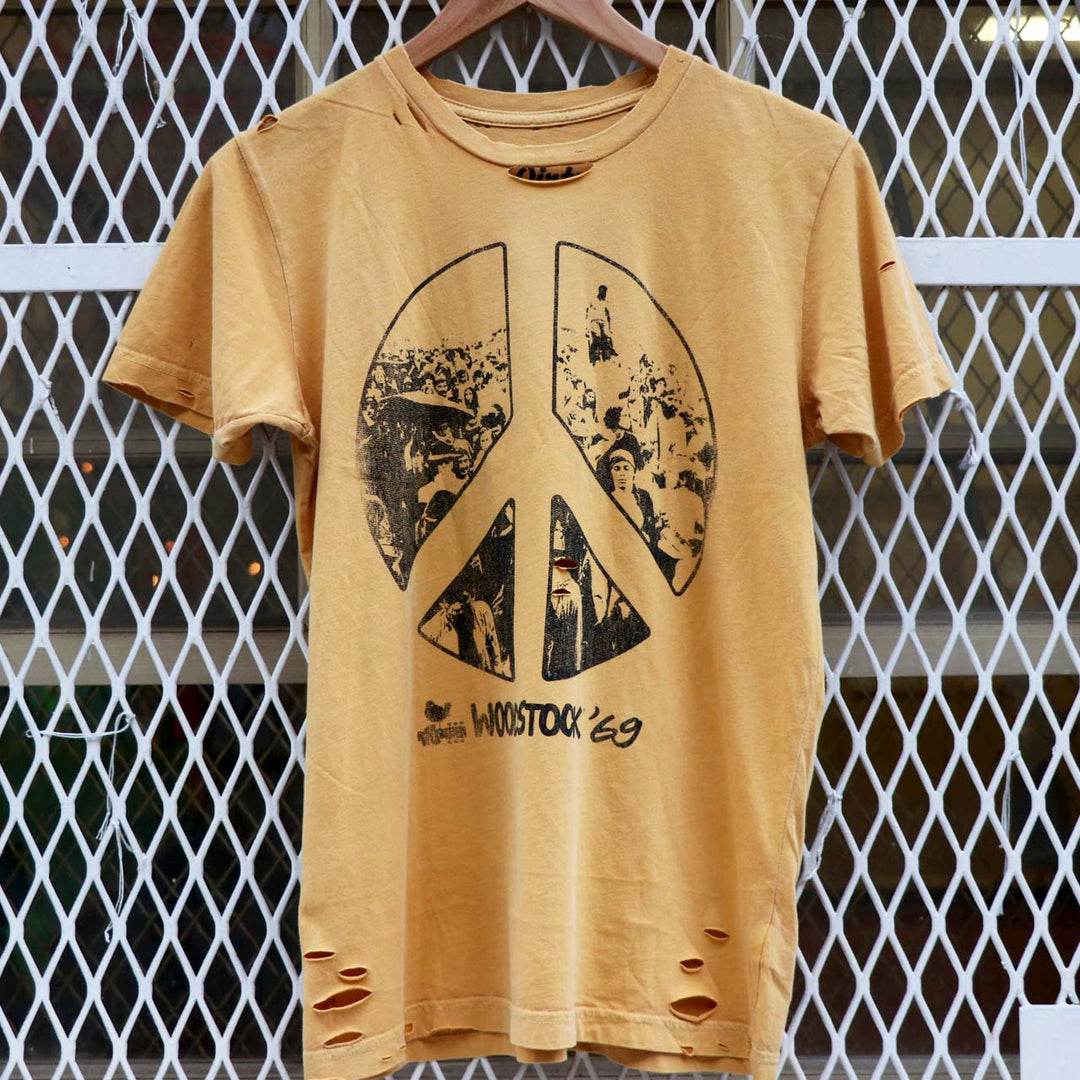 Woodstock Peace Sign Distressed