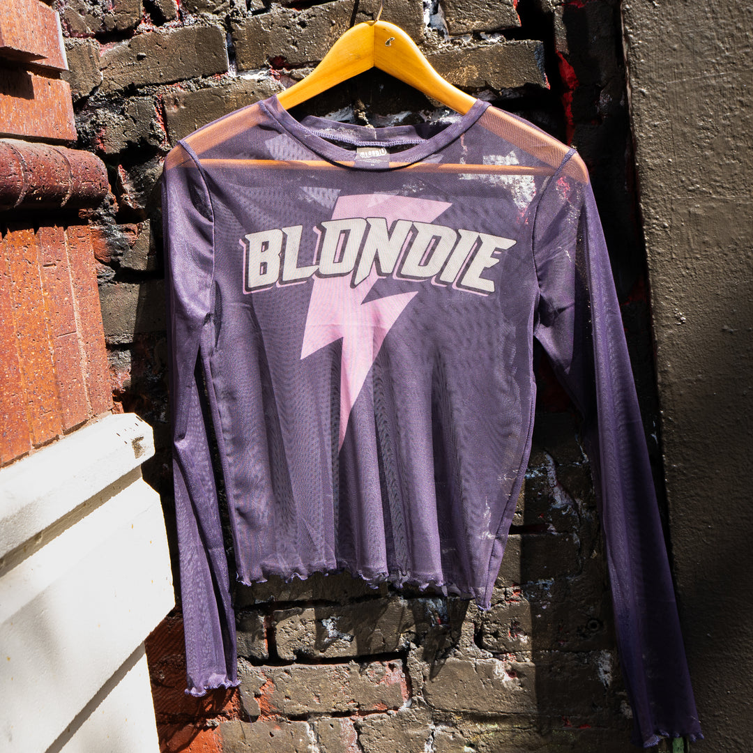 Blondie Lightning Mesh Crop