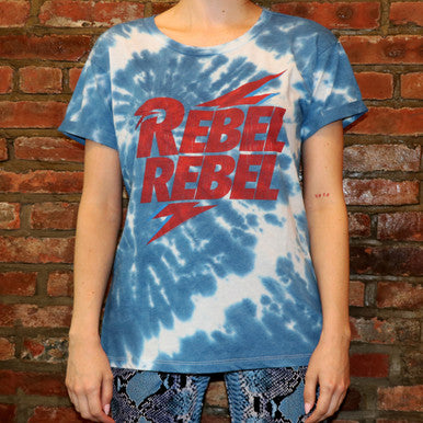 David Bowie Rebel Rebel Blue Tie-Dye